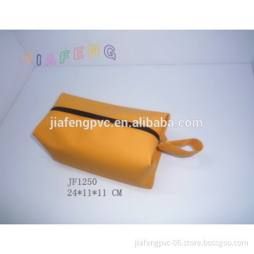 Patent PU Wash Bag with different matched zipper